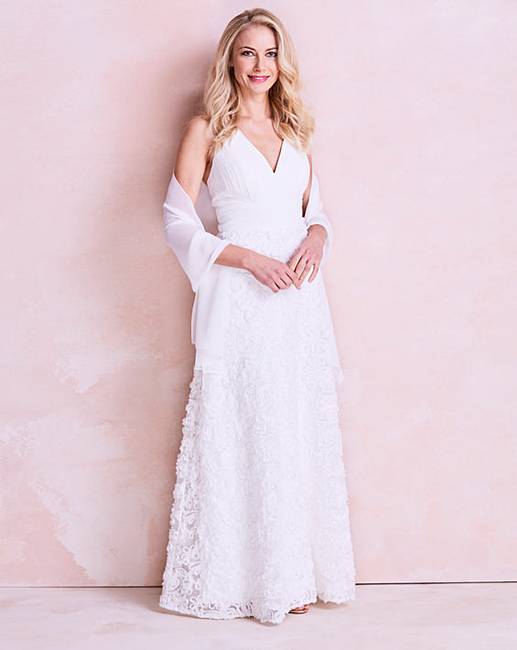 Gina Bacconi Chiffon Wedding Dress J D Williams