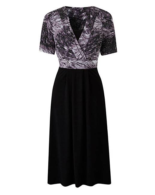 Glitter Jersey Wrap Front Dress Oxendales