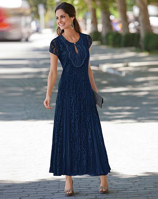 Together Applique Trim Lace Maxi Dress | Marisota