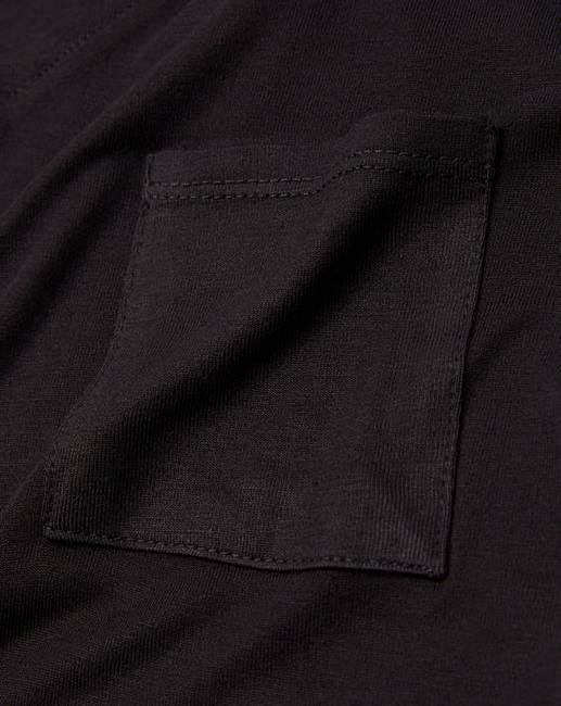 Black Pocket V-neck Jersey Vest | Fashion World