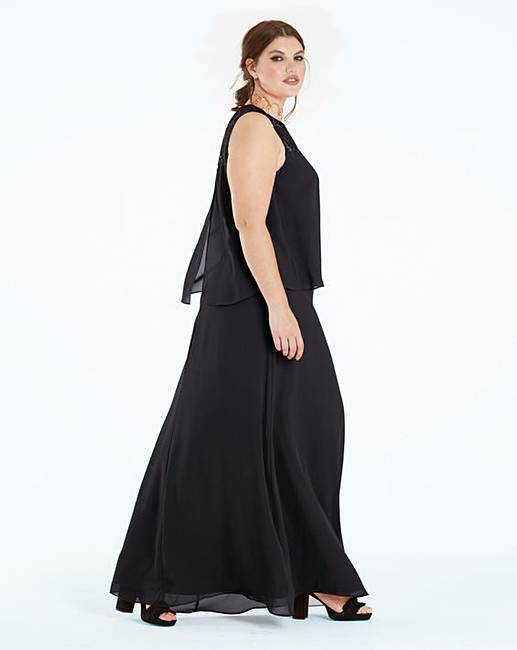 simply be black maxi dress