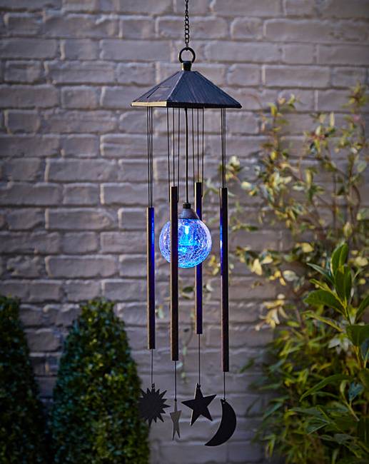 Sun Moon And Star Solar Light Windchime Fashion World
