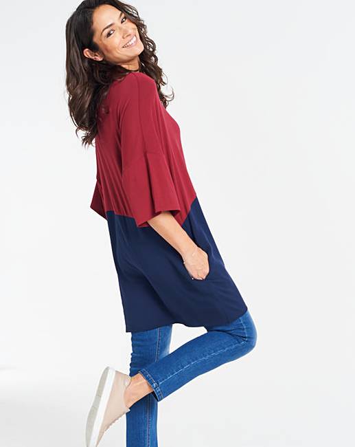 Womens Colourblock Ity Tunic JD Williams