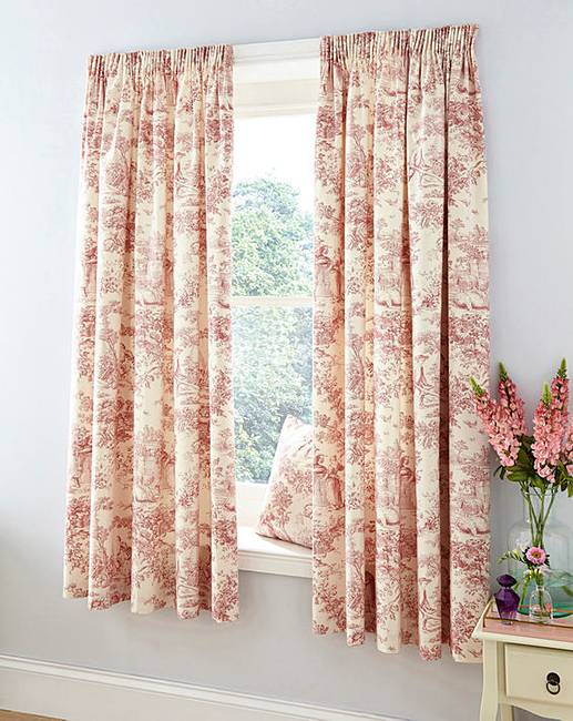 Rose Toile Lined Curtains Ambrose Wilson