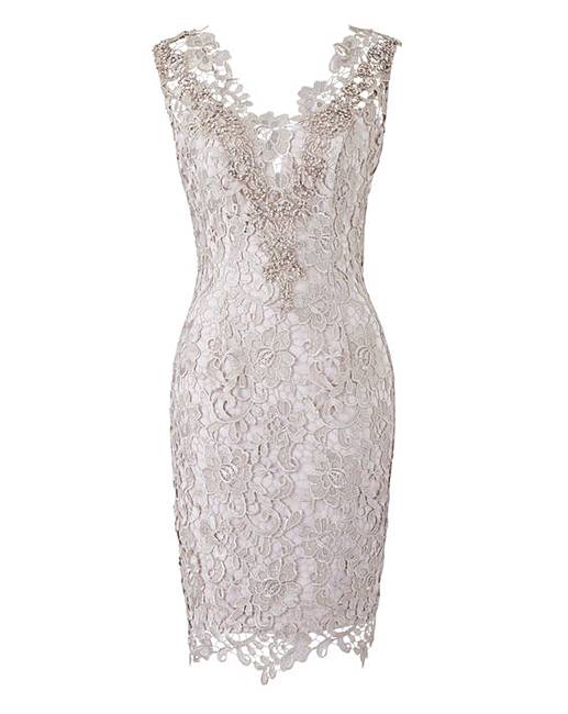 Gina Bacconi Lace Dress with Scarf | Marisota