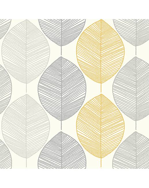 Arthouse Scandi Leaf Wallpaper | Marisota