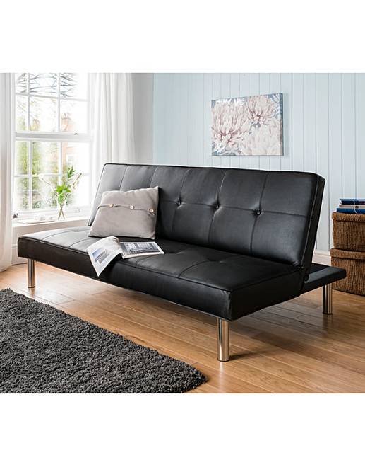 Sienna Faux Leather Click Clack Sofa Bed Oxendales Sienna Faux Leather Click Clack Sofa Bed
