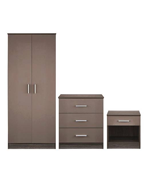 Miami Gloss 3 Piece Bedroom Package Oxendales