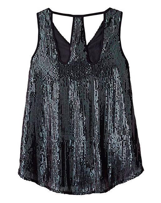 Sequin Vest Top | Simply Be