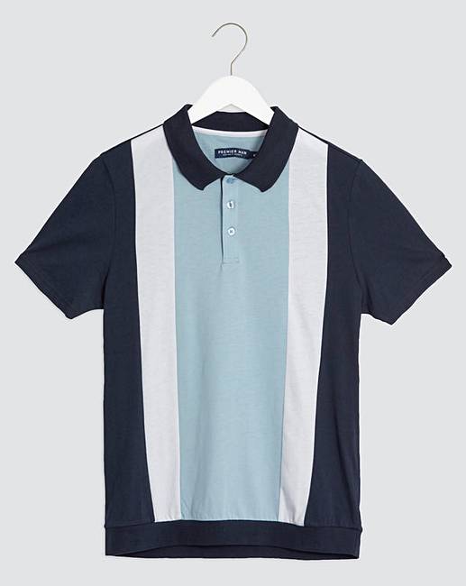Navy Welted Hem Polo Shirt J D Williams