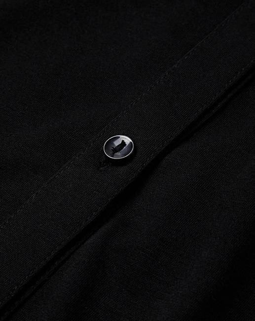 Black Button Through Tunic | Simply Be