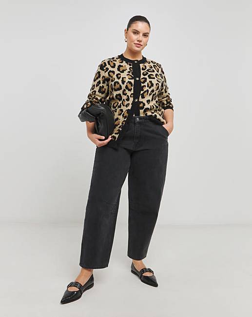 LeopardJacquardBoxyCardigan