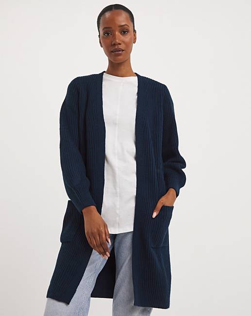 NavyFishermanRibCardigan