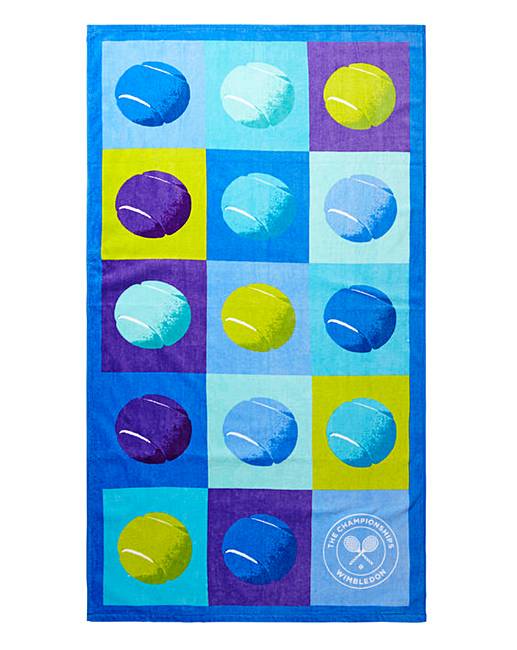 Wimbledon Christy Tennis Beach Towel J D Williams Wimbledon Christy Tennis Ball Pop Beach Towel