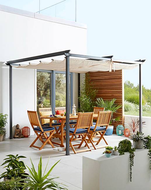 Pergola with Retractable Roof