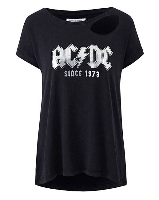 AC/DC Ripped T-shirt | Simply Be