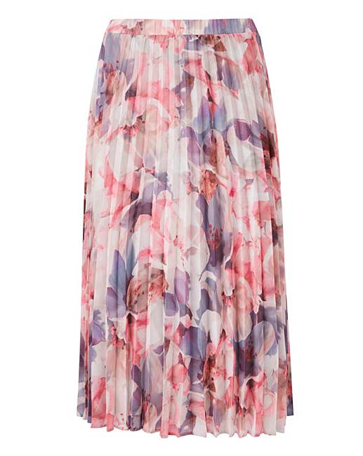 Nightingales Print Pleated Skirt | Marisota