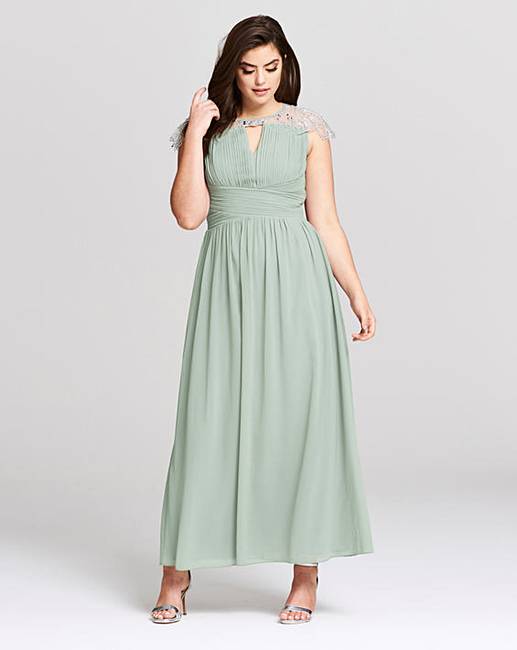 little mistress waterlily embellished maxi