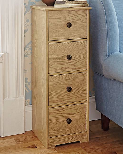 Slim Chest of Drawers Oak Finish House of Bath