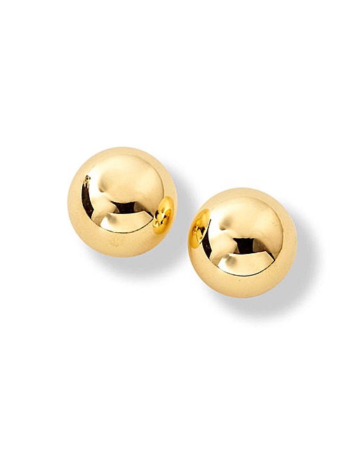 9 Carat Gold Large Ball Stud Earrings J D Williams 9 Carat Gold Large Ball Stud Earrings