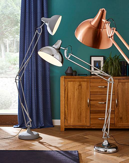 Hobby Brushed Copper Floor Lamp Oxendales Hobby Brushed Copper Floor Lamp