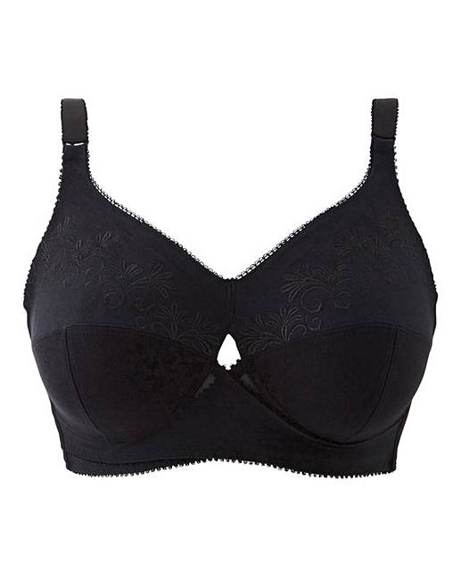 Berlei Total Support Black Cotton Bra | Oxendales