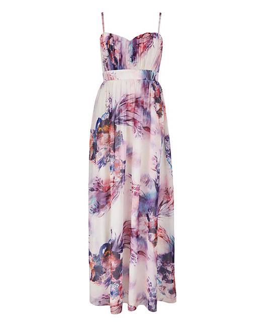 Little Mistress Printed Maxi Dress | Simply Be