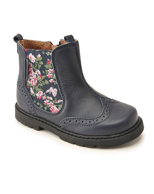 Start-Rite Chelsea Navy Leather/Floral 