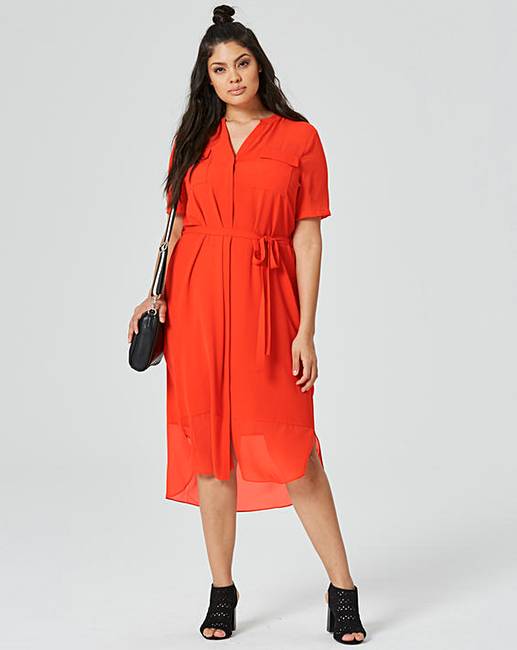 Short Sleeve Shirt Dress | Simply Be