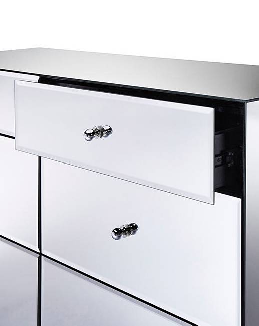 Mirage Mirrored 6 Drawer Chest J D Williams Mirage Mirrored 6 Drawer Chest