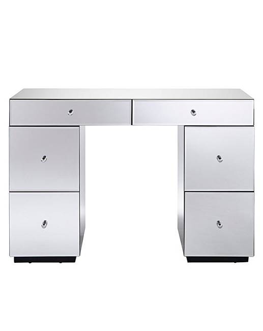 Mirage Mirrored Dressing Table Oxendales Mirage Mirrored 2 4 Drawer Dressing Table