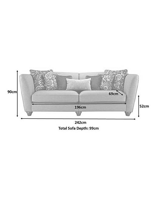 Burlesque 4 Seater Sofa J D Williams Burlesque 4 Seater Sofa Rollover Image To Magnify