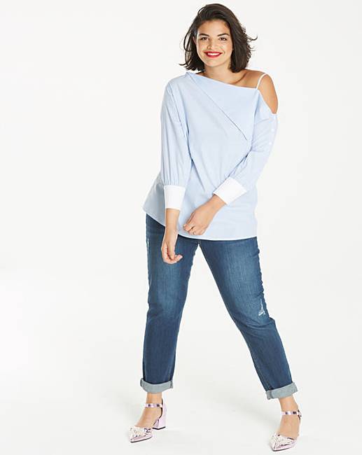 Simply Be One Shoulder Shirt | Simply Be