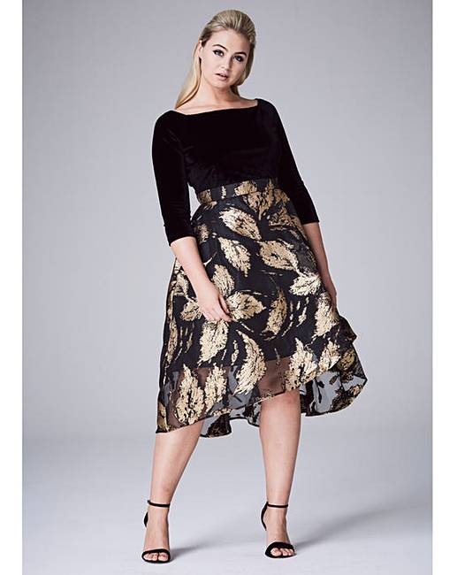 coast black and gold dress