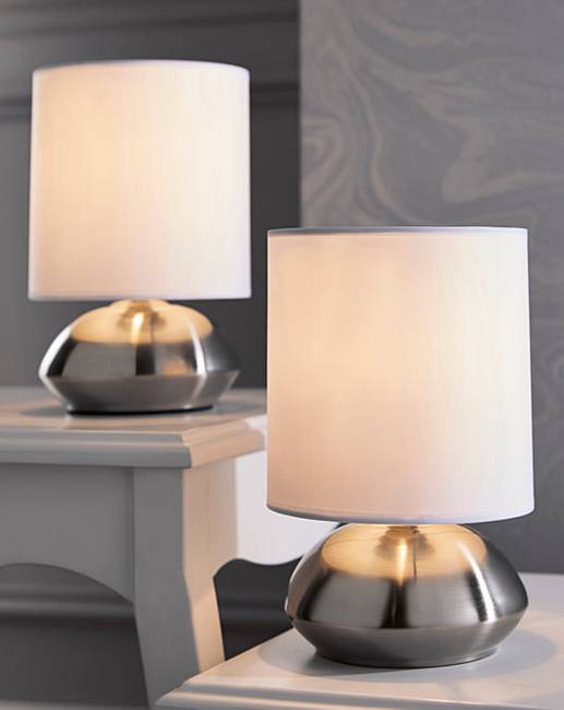 Twin Pebble Touch Table Lamps Jacamo