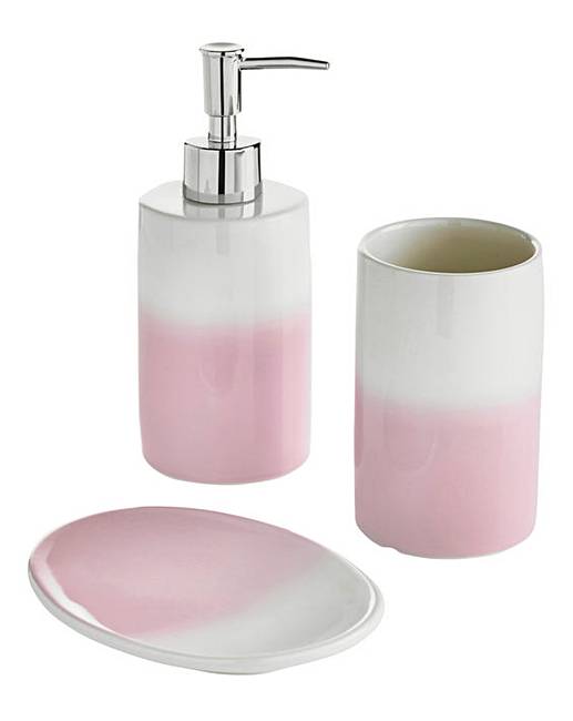 Ombre 3 Piece Bathroom Accessory Set Simply Be Ombre 3 Piece Bathroom Accessory Set