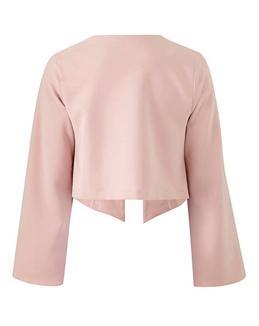 Cropped Fluted Sleeve Jacket | J D Williams