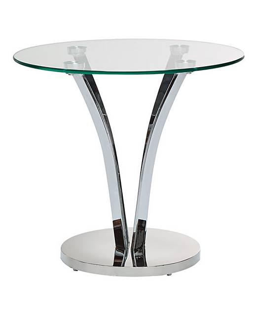 Moritz Chrome And Glass Side Table