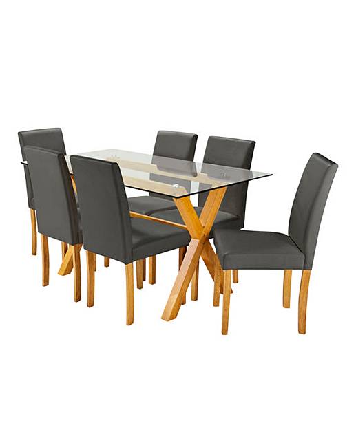 Albany Rectangular Table 6 Mia Chair J D Williams