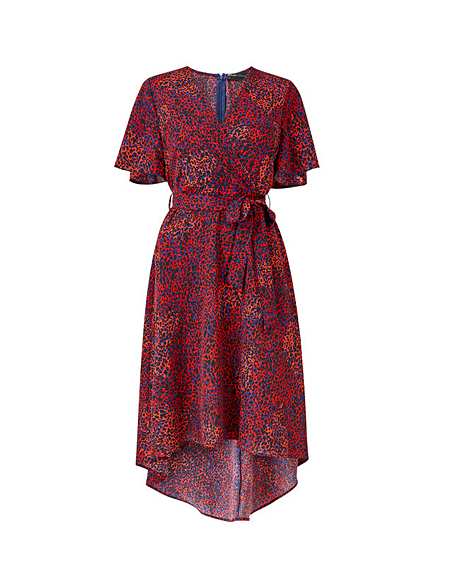 mela london leopard print wrap dress