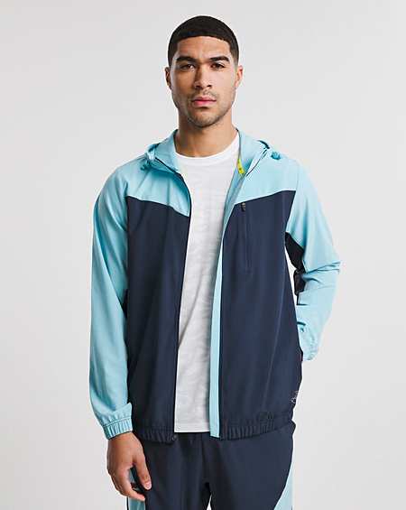 Colour block windbreaker top mens