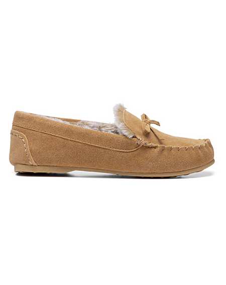 wide fit moccasin slippers
