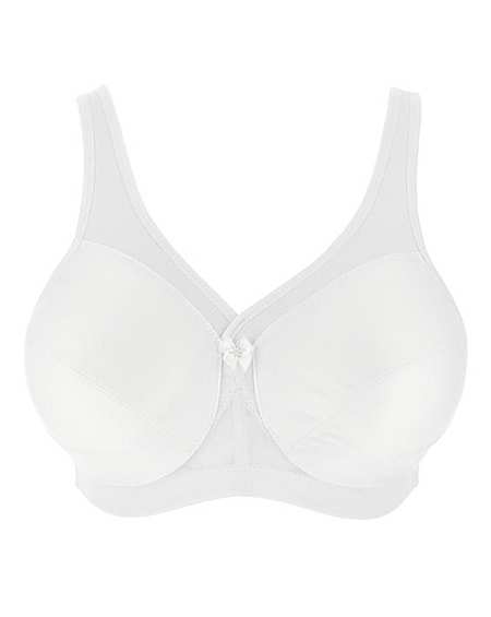 Glamorise Womens MagicLift Active Support Wirefree Bra 1005 White 46D