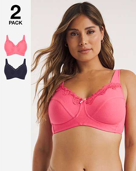 288 Wholesale Mamia Ladies Full Cup Jacquard No Wire Bra -- C Cup - at 