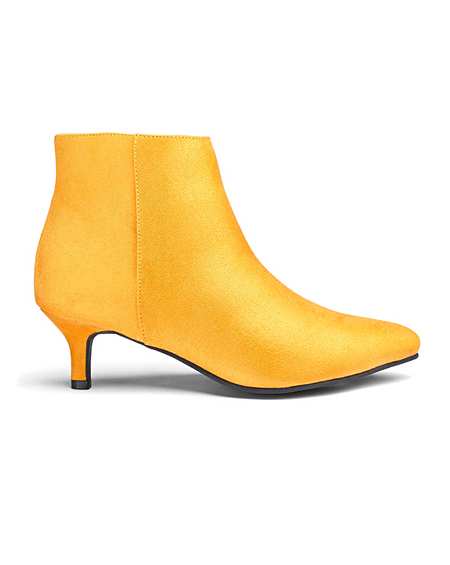 cream kitten heel boots