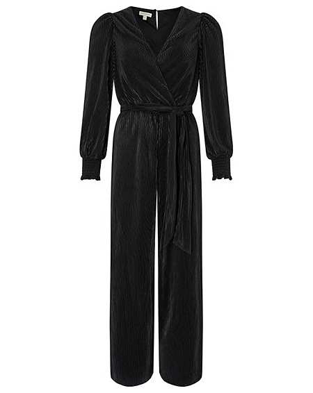 monsoon black velvet jumpsuit
