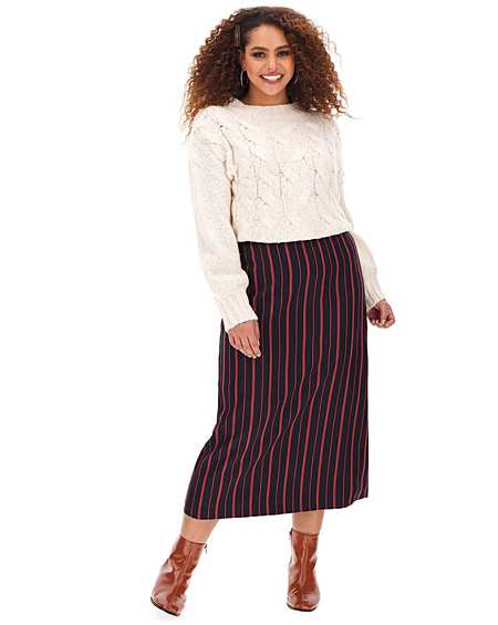 tailored maxi pencil skirt