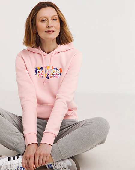 Pink adidas hoodie deals