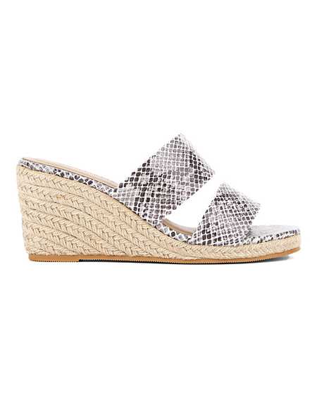 wide fit wedge mules