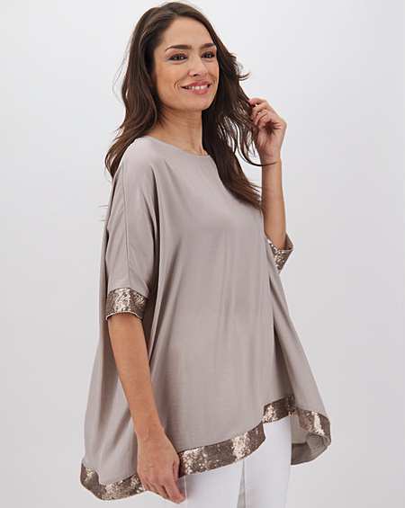 Womens Asymmetric Stripe Dip Back Bardot Blouse Simply Be